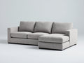 Canapé d'angle - tissu - 278x164x85 cm - gris clair - style contemporain épuré