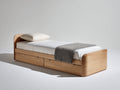 Lit simple - bois - 210x110x85 cm - bois naturel - style moderne